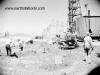 Construction of Treasure Island, Airplane Hangar in the Background